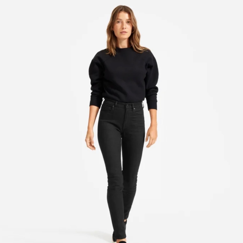 Everlane High-Rise Skinny Jean in Black